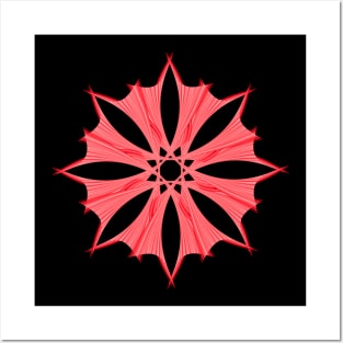 Red mandala Posters and Art